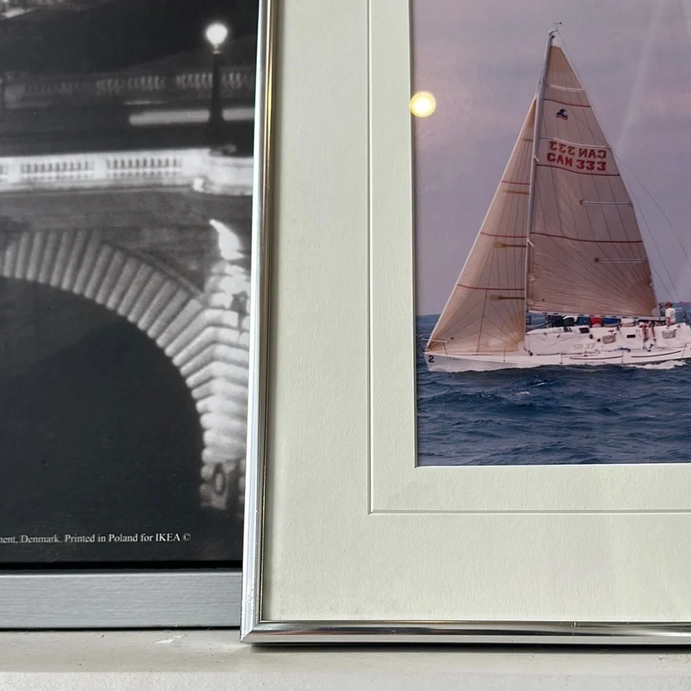 Vintage Photography Print Sailboat Art with Blue and Cream Tones - Picture 5 of 15